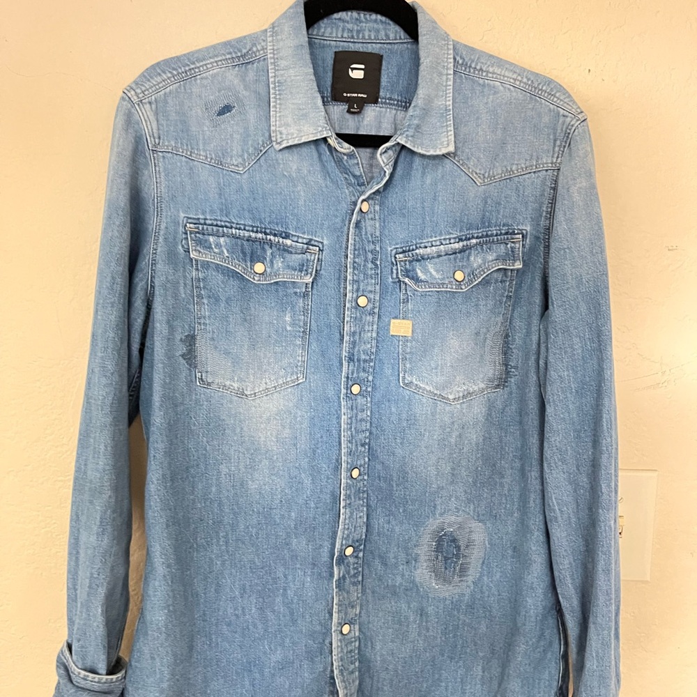 G-Star Light Blue Denim Shirt